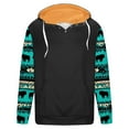 thumbnail image 3 of QUINDOS Mens Sweatshirts Hoodie Tall Western Cowboy Print Vintage Hoodies for Men Fleece Long Sleeve Casual Patchwork Pullover Tops Kangaroo Pocket, 3 of 4