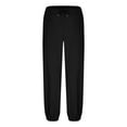 thumbnail image 4 of GuangCheng George Mens Elastic Waist Sweatpants,Casual Joggers,Baggy,Pull On,Lounge Pants for Men,Black,Size M, 4 of 6