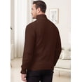 thumbnail image 6 of Fexilor Men's Cable Knit Quarter Zip Pullover Sweater Lightweight Long Sleeve Business Casual Sweaters, 6 of 7