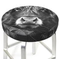 thumbnail image 3 of Gukieu Geometric Bull Design Print Round Chair Cover, Dust-proof and Non-slip Bar Chair Protective Cover, Suitable for Bars, Restaurants, Offices-12 inch, 3 of 7