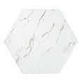 thumbnail image 5 of Weston Home Declan Faux Marble Coffee Table, White, Hexagon, 5 of 6