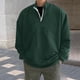 thumbnail image 1 of Sudadera sin capucha para hombre, jersey con media cremallera, camiseta de manga larga, sudadera sin capucha, blusa y camisa de cuello alto de manga larga, blusa para hombre, 1 of 6