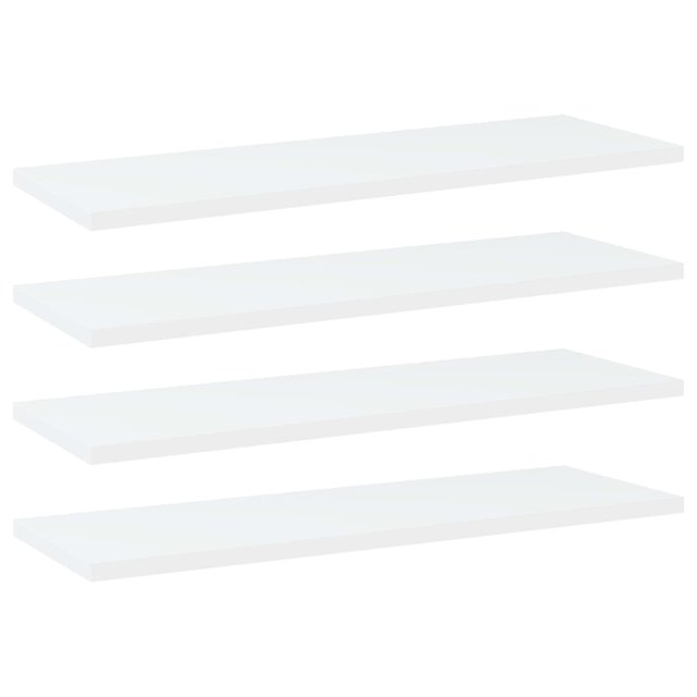 vidaXL Bookshelf Boards 4 pcs White 60x20x1.5 cm Engineered Wood
