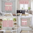 thumbnail image 6 of Red Botanical Kitchen Curtains Sets for Windows 36 Inch Length, Watercolor Rustic Tree Abstract Rod Pocket Window Treatments Tier Curtains and Valances Set for Bedroom/Bathroom, 6 of 8