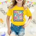 thumbnail image 2 of WMQPNNS Girls Summer Tops Kids Summer Tops Size 14-16 Short Sleeve T-Shirts Casual Loose Fit Crew Neck Printed Graphic Tees Basic Cotton Tee Shirt(Size 12-13 Years, Yellow-A), 2 of 4