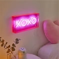 thumbnail image 6 of Urban Shop LED Neon XOXO Light-up Pink Acrylic Box, Cool White, 6 of 9
