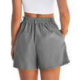 thumbnail image 4 of Delayuji Women Wide Leg Shorts Button Waist Tailored Shorts With Pockets Summer Business Casual Outfits for Women Vacation Short Daily Wear, 4 of 6