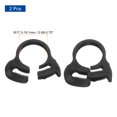 thumbnail image 2 of Uxcell 2 Pack Plastic 17.3-19.1 mm Adjustable Double Snap Grip Hose Clamps, Black, 2 of 5