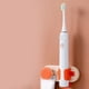 thumbnail image 3 of Soporte para cepillos de dientes de baño, estante de almacenamiento multifuncional montado en la pared para cepillos de dientes para el hogar, color rosa y naranja, 3 of 4