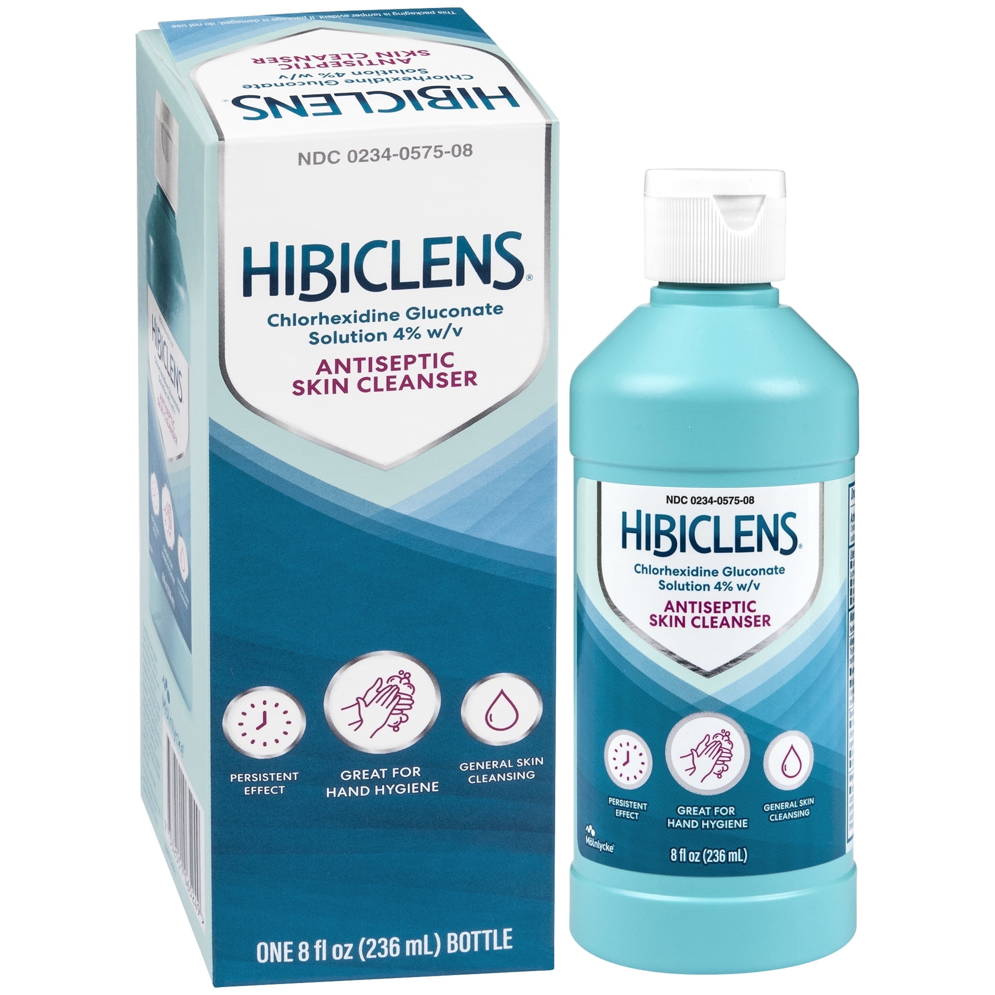 Hibiclens Antimicrobial Liquid Antiseptic Soap and Skin Cleanser, 8oz - Pack of 2