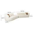 thumbnail image 4 of Fickle Cream Boucle 3-Piece Modular Sectional, 4 of 9