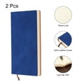 thumbnail image 3 of Uxcell A6 PU Leather Notebook Soft Cover with 100 Sheets 80 Gsm Thick Lined Paper Dark Blue 2 Pack, 3 of 5