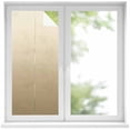 thumbnail image 2 of Brown Beige Window Privacy Film, Gradient Monochrome Modern Country Static Cling UV Sun Blocking Tint Film Heat Control Windows Films for Bedroom Bathroom, Window Stickers 17.7"x39.3", 2 of 8