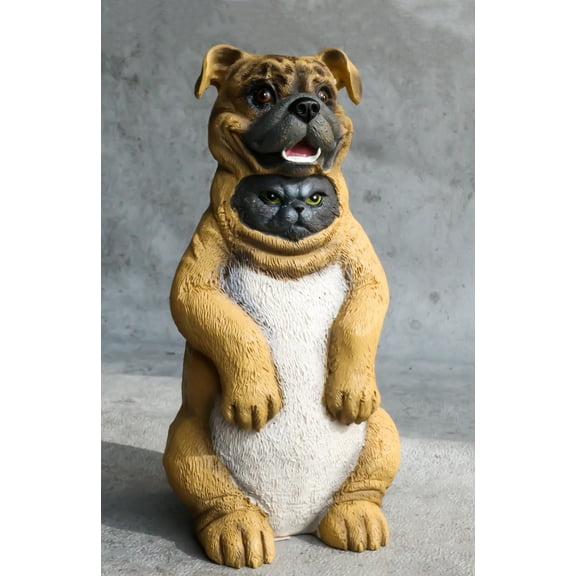 Trickster Dupers Collection Feline Kitty Cat Disguising As A Guard Dog Figurine
