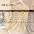 thumbnail image 3 of WULMLEO Women's Casual Embroidered Top V-Neck 3/4 Sleeve Lightweight Summer Blouse Camel 2XL, 3 of 4