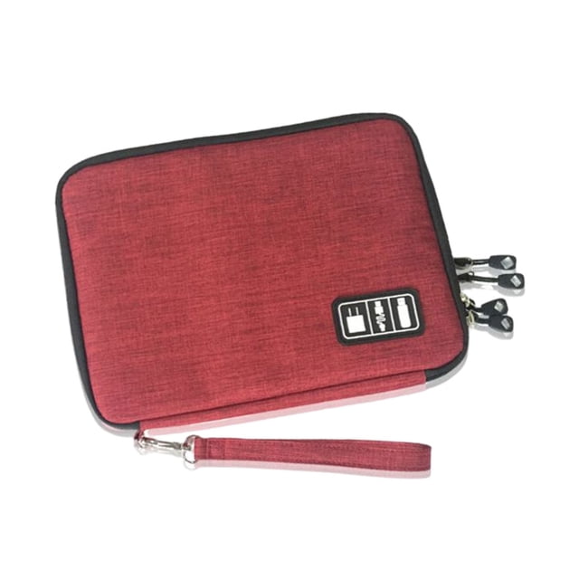 Minnieouse Bolsa de almacenamiento de Cable USB, resistente al agua, 2 capas, portátil, para viajes en casa, dormitorio, disco Flash electrónico, cable de Carteras S rojo Minnieouse AP012998-07