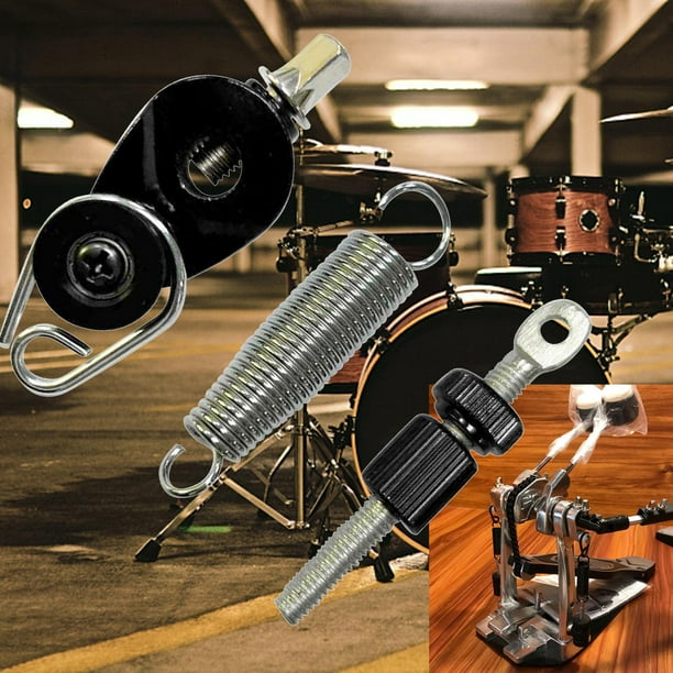 Juego de tambor tensor de leva de resorte Baoblaze para pedal de bajo negro