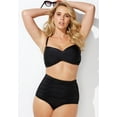 thumbnail image 3 of Swimsuits for All Valentine Ruched Bandeau High Waist Bikini Set, 3 of 4
