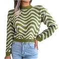 thumbnail image 2 of ICHUANYI Liquidación Mujer Invierno Casual Color Sólido Manga Larga Cuello Redondo Jersey Top ICHUANYI WER202308173060, 2 of 7