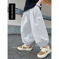 thumbnail image 2 of Pantalones holgados informales finos resistentes a mosquitos para niños, pantalones de nueve puntos de estilo coreano, pantalones largos que combinan con todo a la moda para niños, 2 of 5