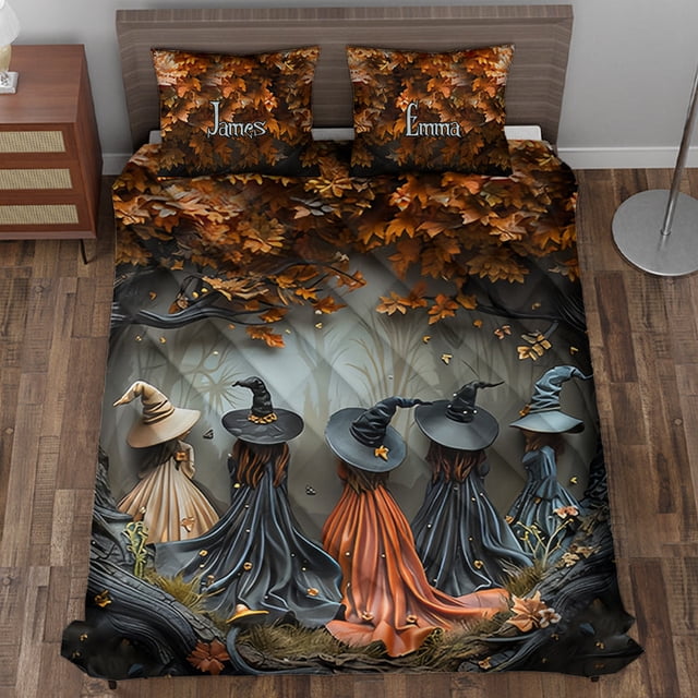 Beautiful Witch - Juego de edredón personalizado de bruja