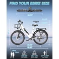 thumbnail image 4 of AZHAR GT30 Electric Bike for Adults 26", 750W Peak E-Mountain Bicycle, 20MPH Fat Tire Ebike, 48V 10.4Ah Removable Battery, 7 Speed and Front Suspension with Rear Rack Class 2 UL2849, 4 of 10