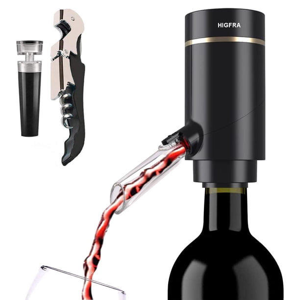Aireador eléctrico para vino Higfra con tubo retráctil recargable