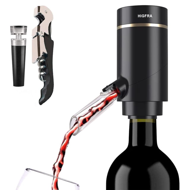 Aireador eléctrico para vino Higfra con tubo retráctil recargable