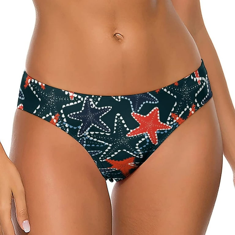 Underwater Red Star Fish Women's Thongs Sexy T Back G-Strings