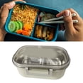 thumbnail image 3 of Stainless Steel Lunch Box, Korean Style - 2 Compartments, Durable Metal Food Container with Tableware for Kids and Adults, 3 of 7