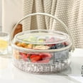 thumbnail image 4 of HEYMKGO Portable Fruit Storage Container with Lid & Compartments & Ice Layer & Non-Slip Handle Ideal for Picnic, Camping, Office & Refrigerator, 4 of 6