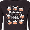 thumbnail image 4 of Inktastic Welcome to the Herd with Cute Black and White Holstein Cows Long Sleeve Youth T-Shirt, 4 of 5