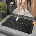 thumbnail image 7 of PABUBE Welcome Mat Front Door Mat Non-slip Doormat, Low Profile Outdoor Doormat Entry Rug for Entryway, Patio, Black Gray, 17" x 29", 7 of 7