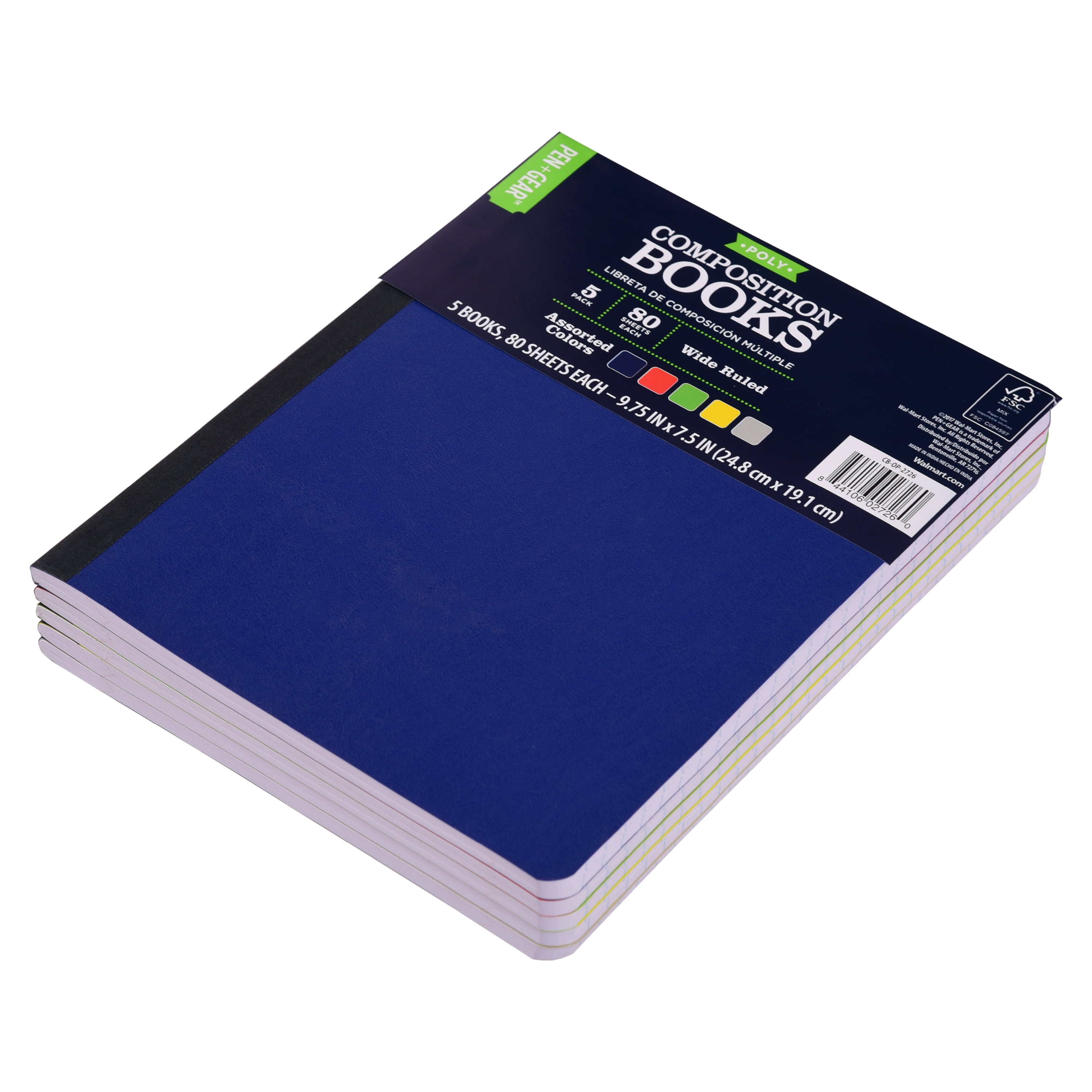 Pen Gear Poly Composition Notebook Wide Ruled 80 Pages 5 Pack pen-gear-poly-composition-notebook-wide-ruled-80-pages-5-pack