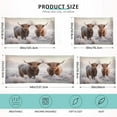 thumbnail image 3 of Coolnut Highland Cows Plush Pillowcase, Luxury Soft King Pillow Case for Hair and Skin, Standard Size Pillow Covers with Zipper Closure, 21x54in Home Decor Gifts, 3 of 7