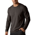 thumbnail image 2 of Gamivast Men's Long Sleeve T Shirt Crew Neck Solid Color Basic Tee Soft Stretch Casual Lightweight Tops for Daily Wear Workout Layering, 2 of 7