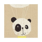 Celebrate the Home Brown Paper 3-Ply Paper Cocktail Napkins, Panda on Tour, 20 Count