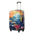 thumbnail image 2 of Salouo Colorful Whimsical Earth Pattern Travel Dust-proof Suitcase Cover, Softside Suitcase Protector Luggage Cover Protector for 18-32inch ,Not Included Suitcase, 2 of 8