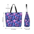 thumbnail image 5 of Yiaed Blue Skull Rose Print Handbag for Women Tote Purse Shoulder Bag Large Fashion Hobo Purse Handbag Shopping Tote, 5 of 5