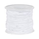 thumbnail image 1 of Artibetter 1 rollo de banda elástica de 50 m, hilo elástico hecho a mano, cableado manual, cuerda suave y fuerte para pulsera, joyería, ropa (blanco), 1 of 5