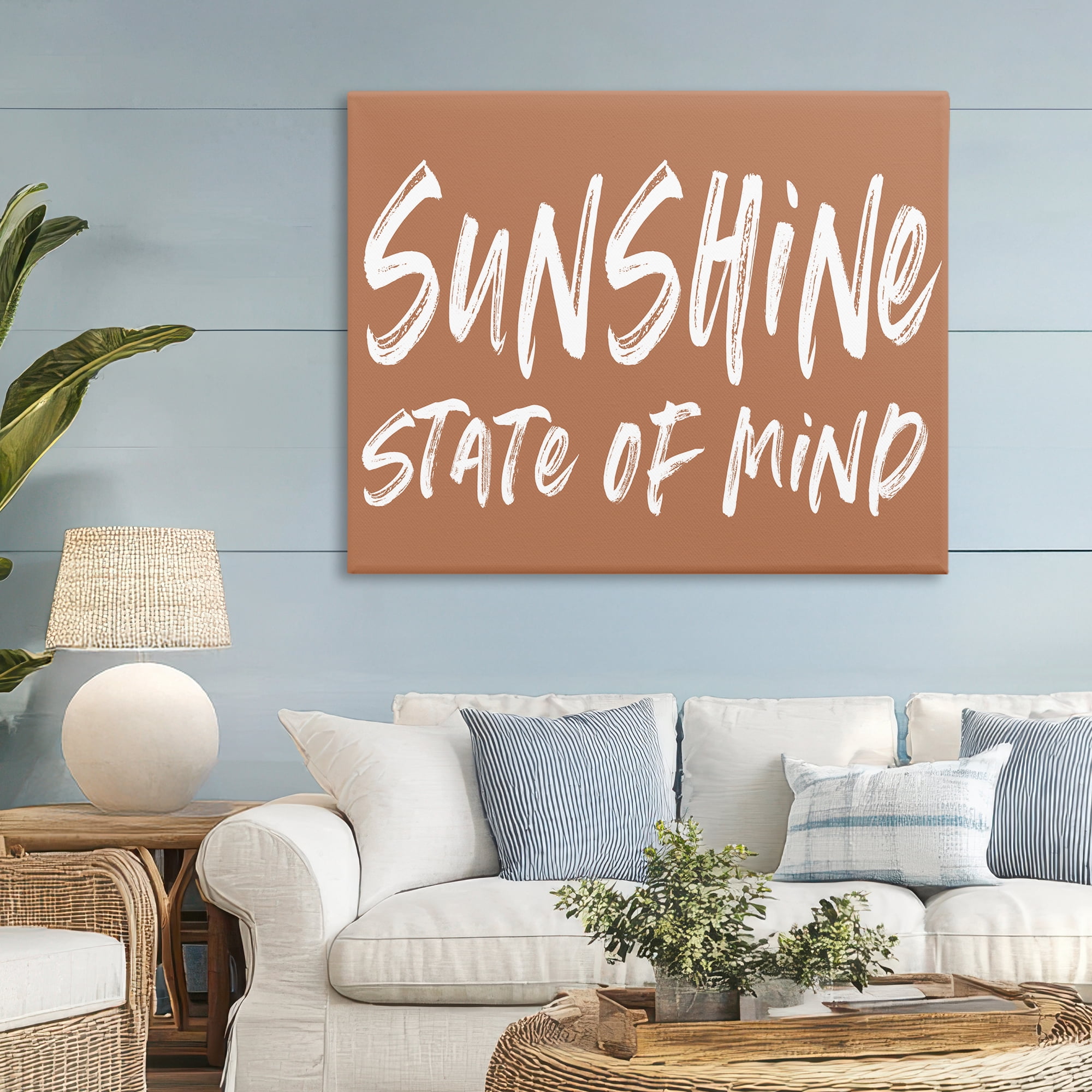 Summery Sunshine State Of Mind Canvas Wall Art, design by Lettered and Lined