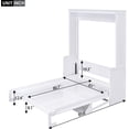 thumbnail image 4 of Tabaray Modern Queen Size Murphy Bed with a Shelf, Wood Murphy Chest Bed, Versatile Folded Away Murphy Bed for Kids Teens Boys Girls Bedroom, No Box Spring Needed (White 055), 4 of 18