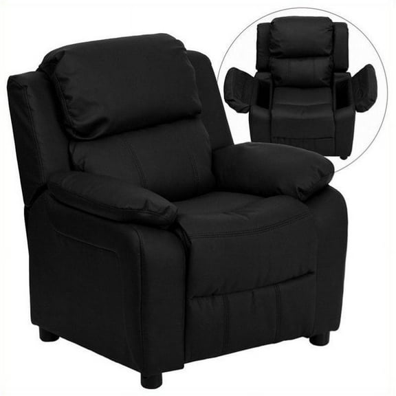 Bowery Hill Kids Recliner in Black