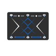thumbnail image 1 of S SERENABLE Football Footstep Training Mat Ball Control Trainer for Kids Athletes Adults Black Blue, 1 of 9