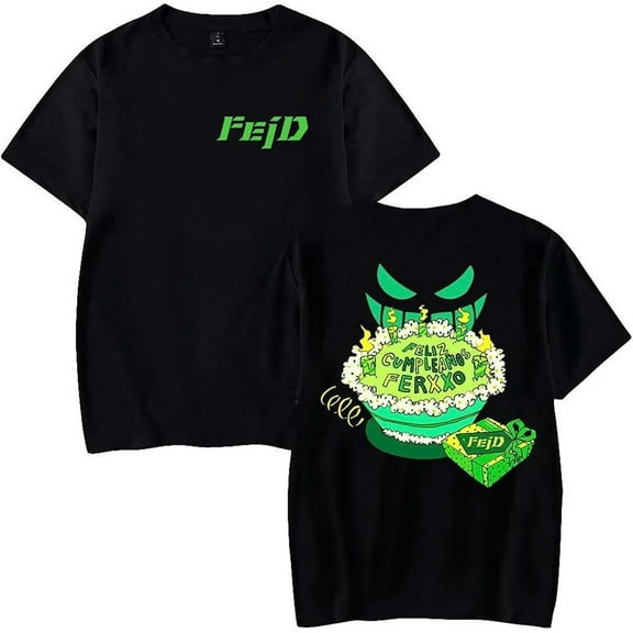 Feid Feliz Cumpleaños Ferxxo T-shirt Merch men's and women's fashionable short sleeved T-shirt top