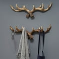 thumbnail image 4 of Advancent Gancho para abrigo de pared con astas de resina, apariencia elegante y función práctica, gancho de pared decorativo elegante Decoración del hogar Oscuro, 4 of 6