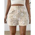 thumbnail image 7 of Olabelle Women'S Floral Jacquard Shorts High Waisted Boho Summer Shorts with Pocket  L, 7 of 7