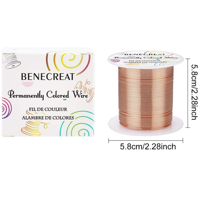 BENECREAT 22 Gauge 55 Yards Jewelry Beading Wire Tarnish Resistant Copper  Wire for Beading Wrapping and Other Jewelry Craft Making