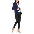 thumbnail image 6 of Moa Collection Women's Long Sleeve Open Front Blazer Solid Office Jacket (S-3XL), 6 of 6