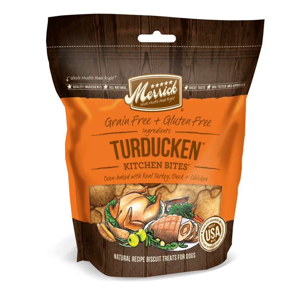 Merrick Kitchen Bites GrainFree Turducken Dry Dog Treat, 9 oz